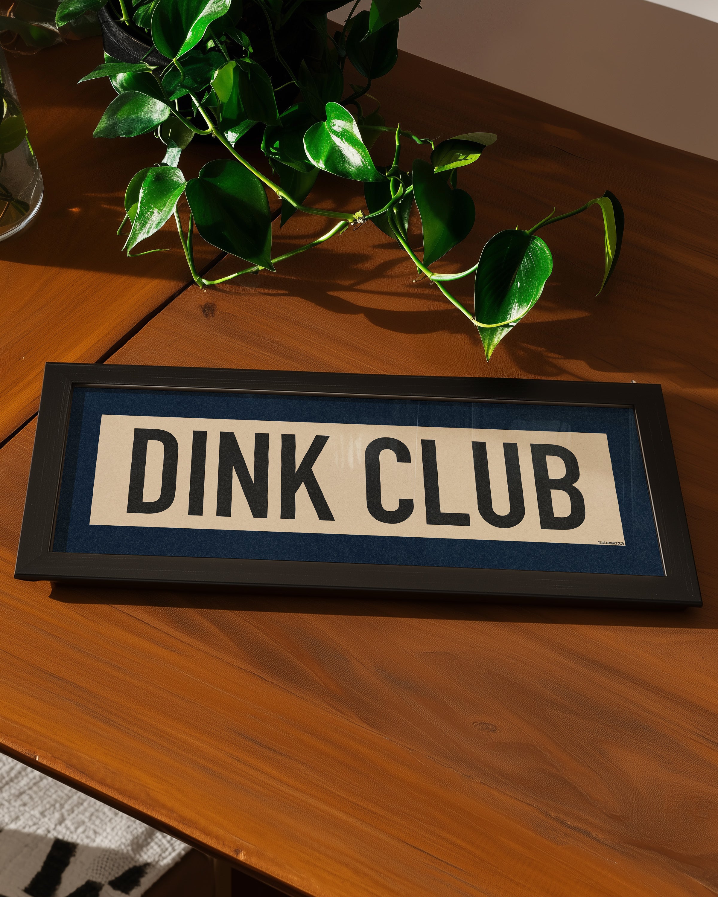 Framed Dink Club Pickleball Art Scroll Sign - Tejas Country Club