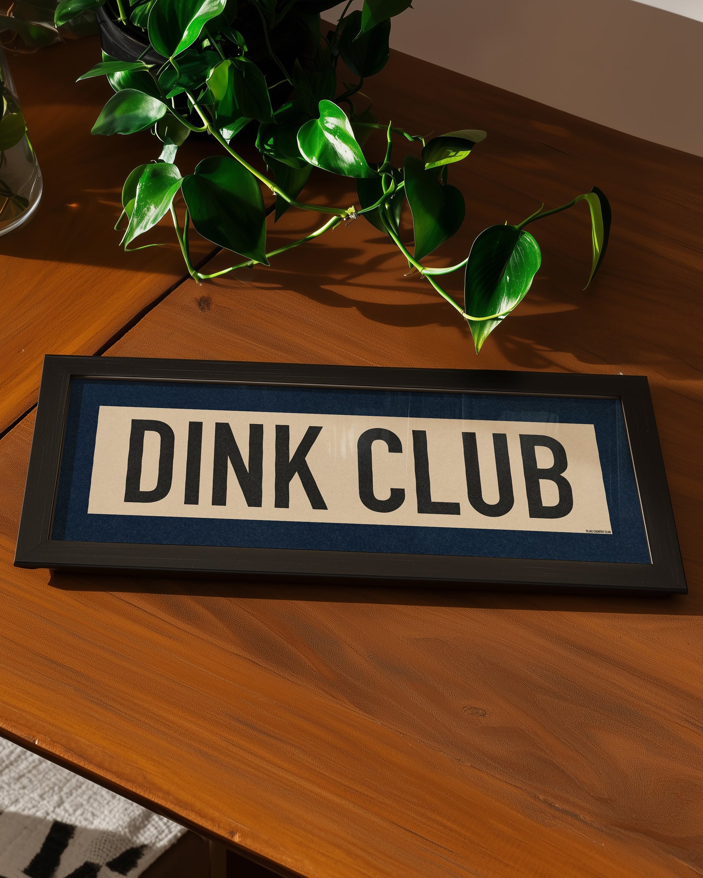 Framed Dink Club Pickleball Art Scroll Sign