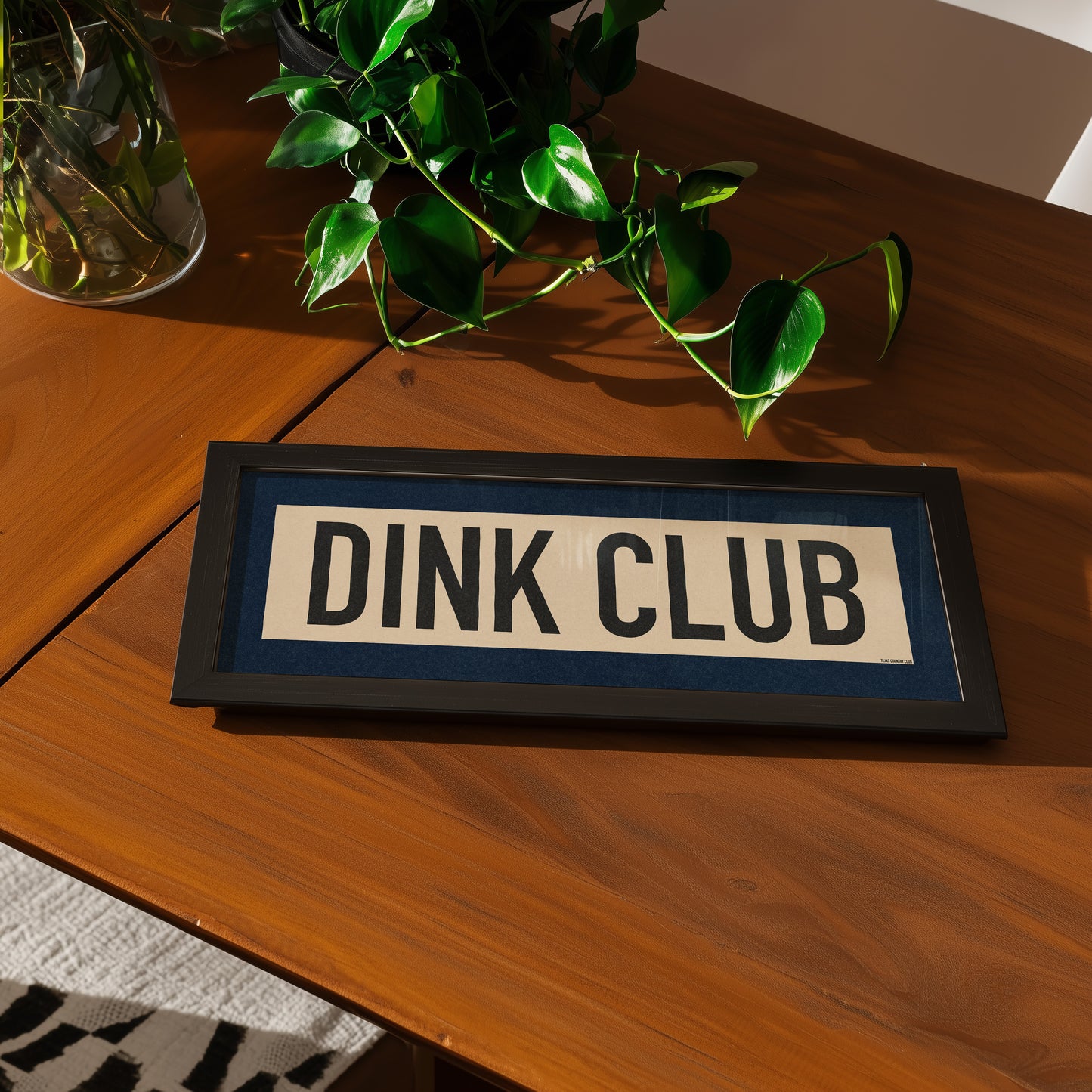 Framed Dink Club Pickleball Art Scroll Sign