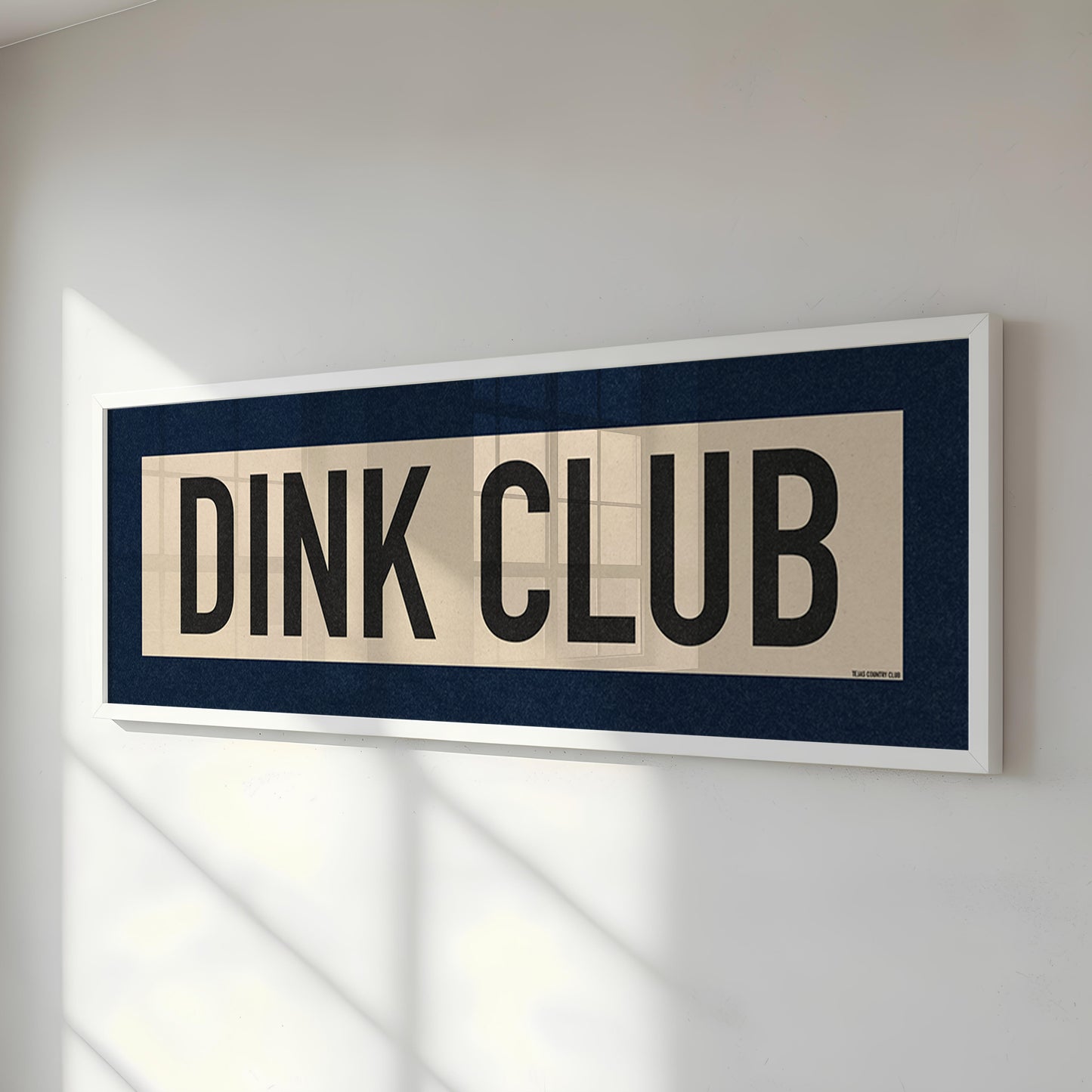 Framed Dink Club Pickleball Art Scroll Sign