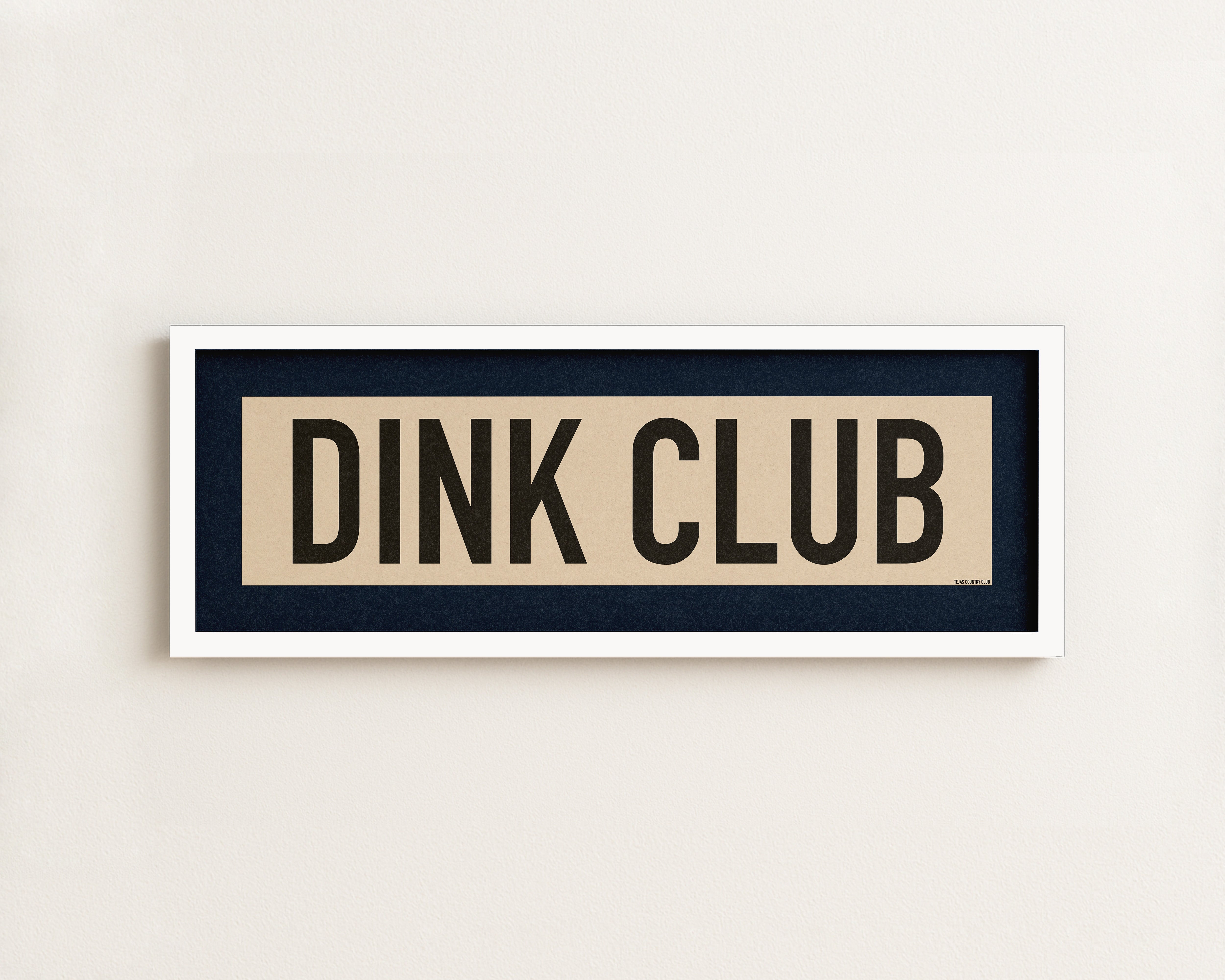 Framed Dink Club Pickleball Art Scroll Sign - Tejas Country Club