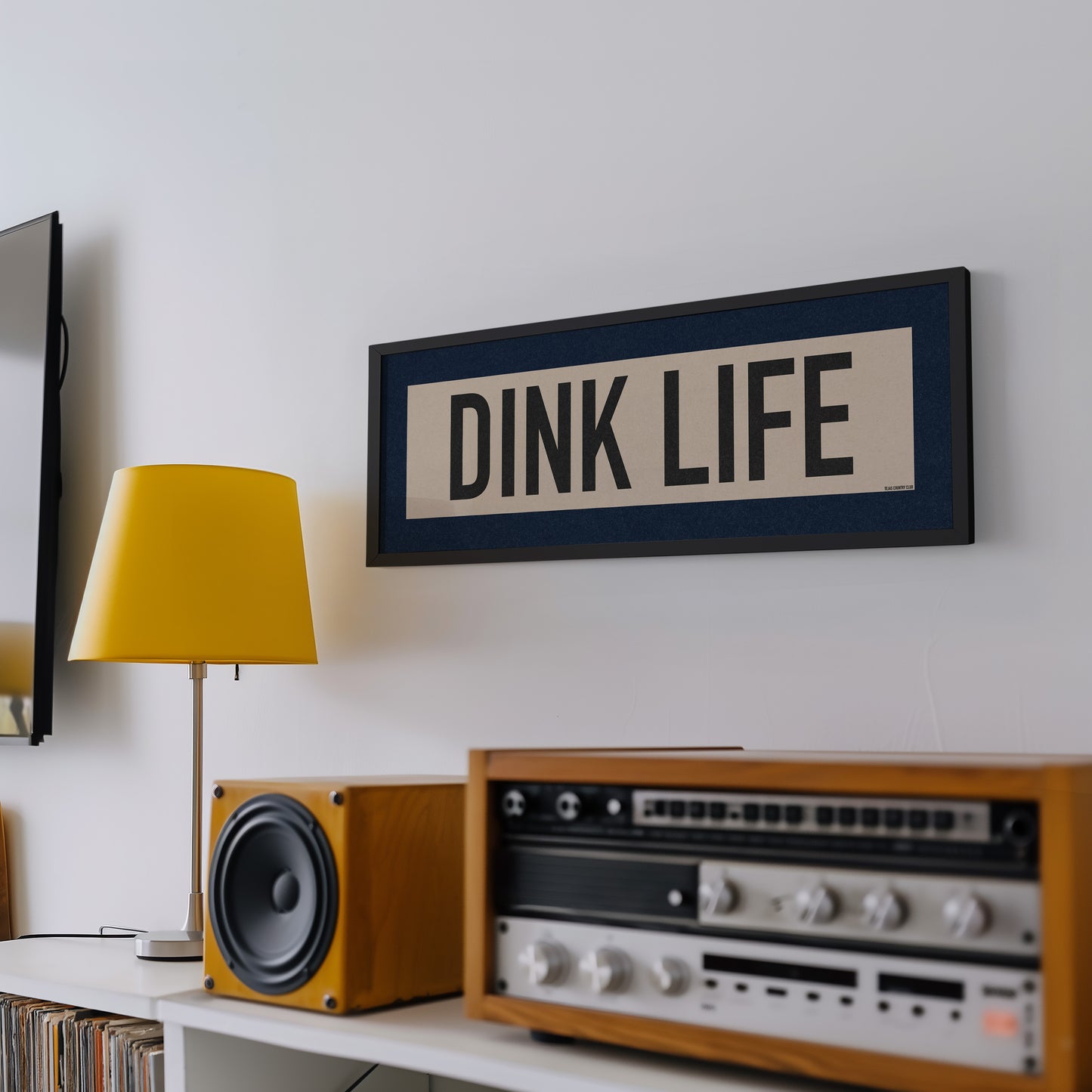 Framed Dink Life Pickleball Art Scroll Sign
