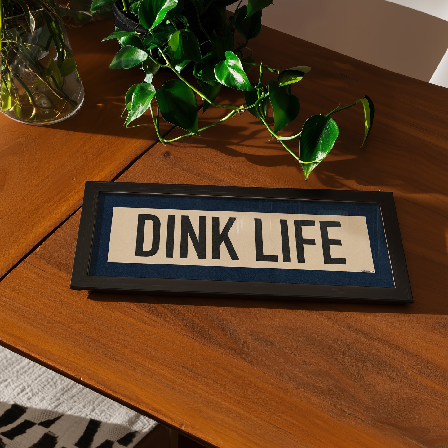 Framed Dink Life Pickleball Art Scroll Sign