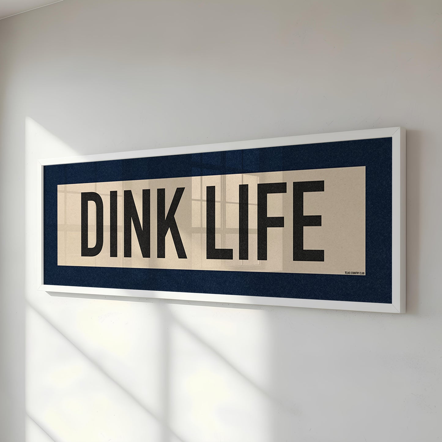 Framed Dink Life Pickleball Art Scroll Sign