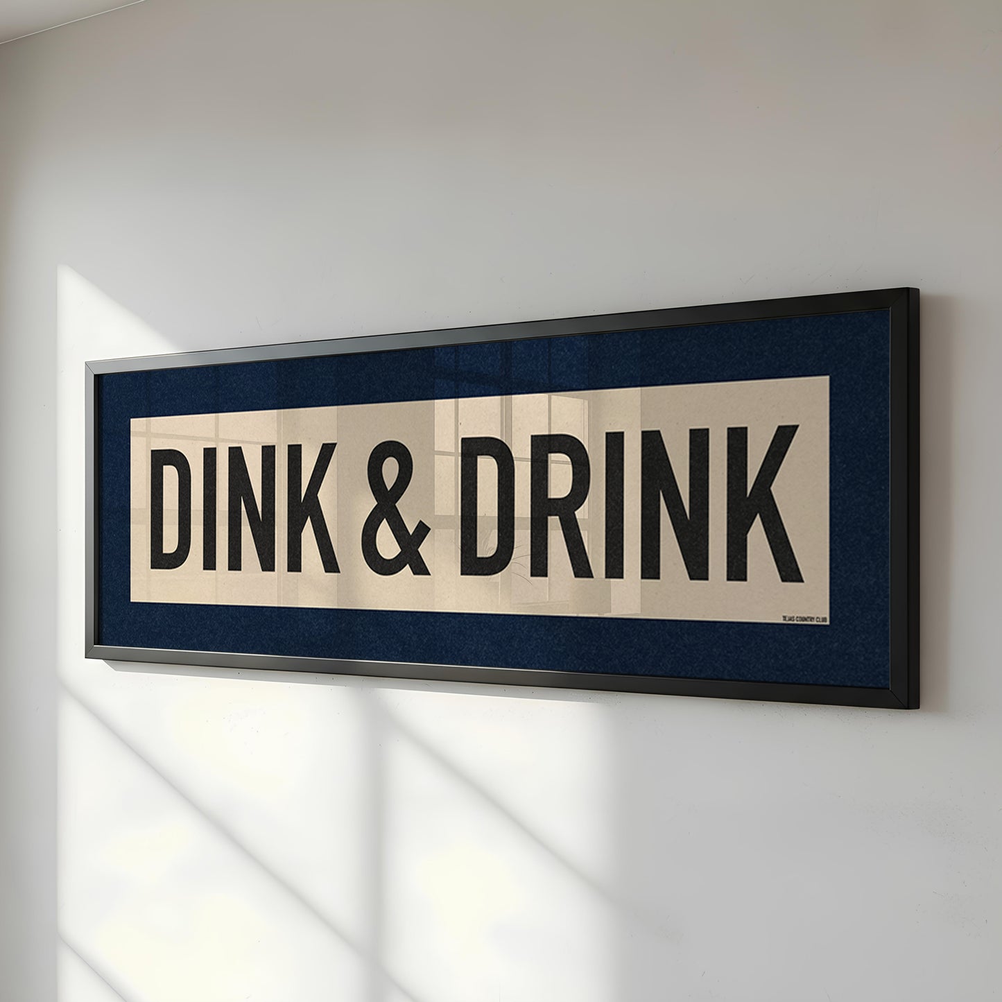 Framed Dink & Drink Pickleball Art Scroll Sign