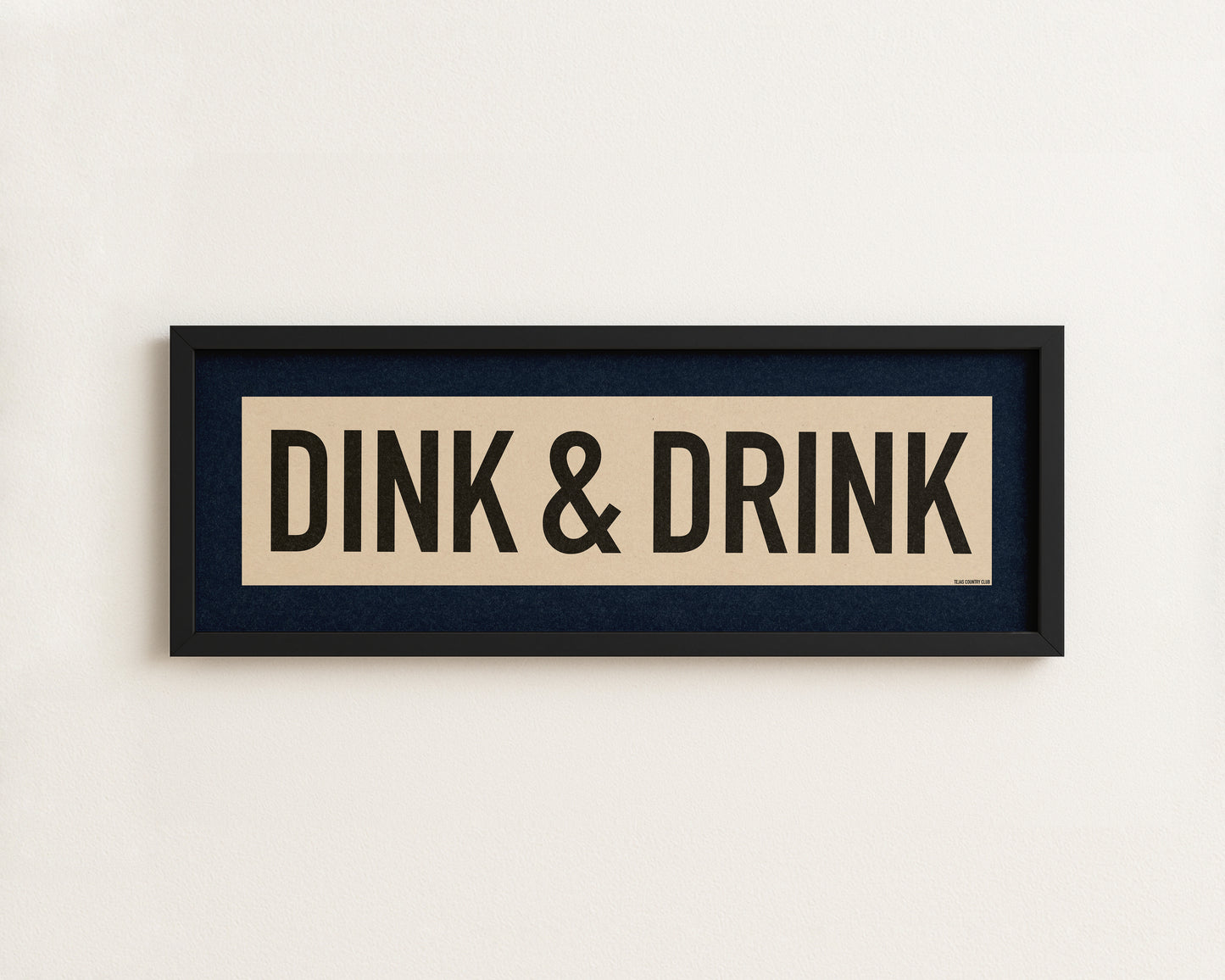 Framed Dink & Drink Pickleball Art Scroll Sign
