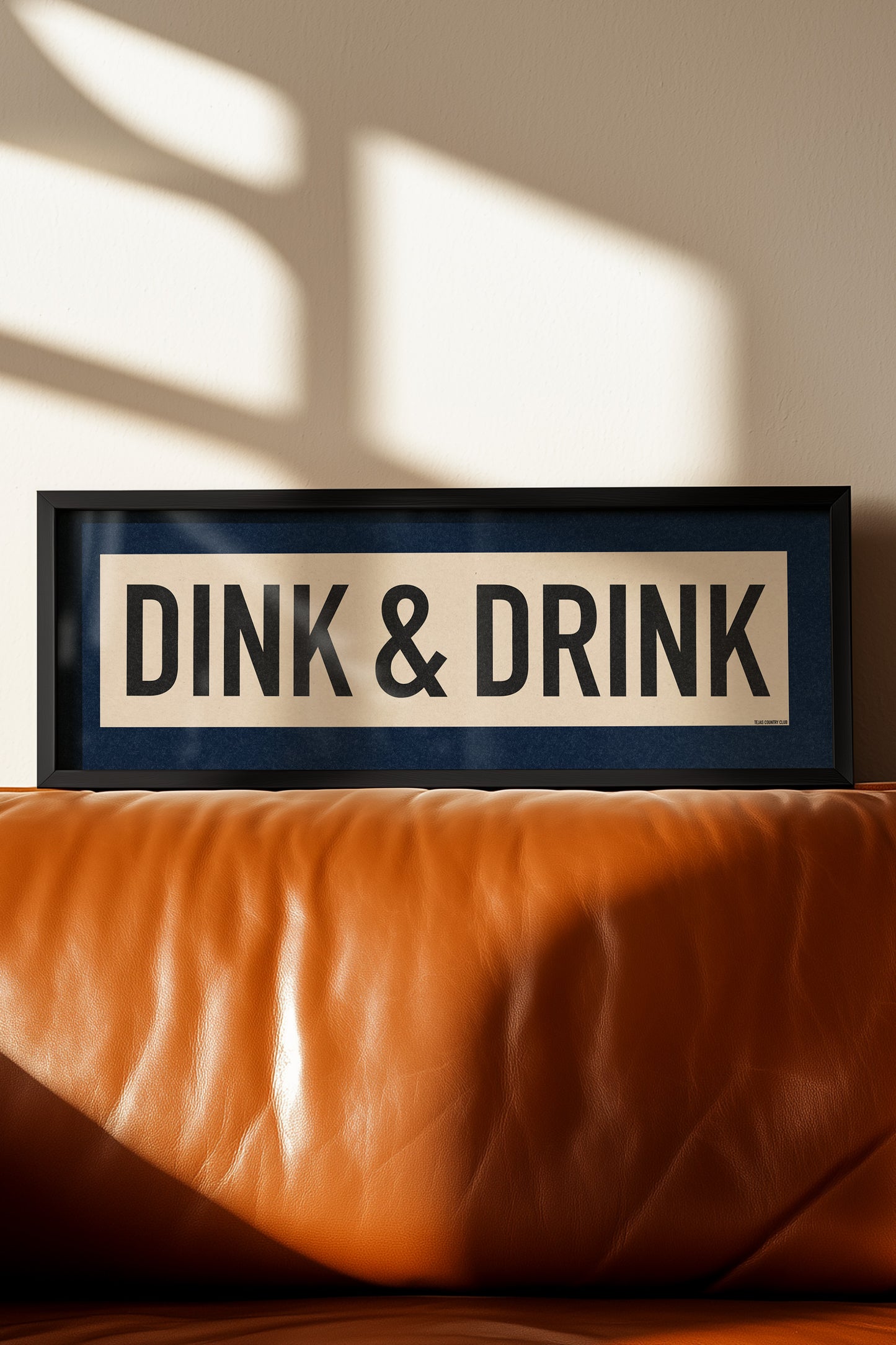 Framed Dink & Drink Pickleball Art Scroll Sign