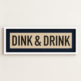 Framed Dink & Drink Pickleball Art Scroll Sign