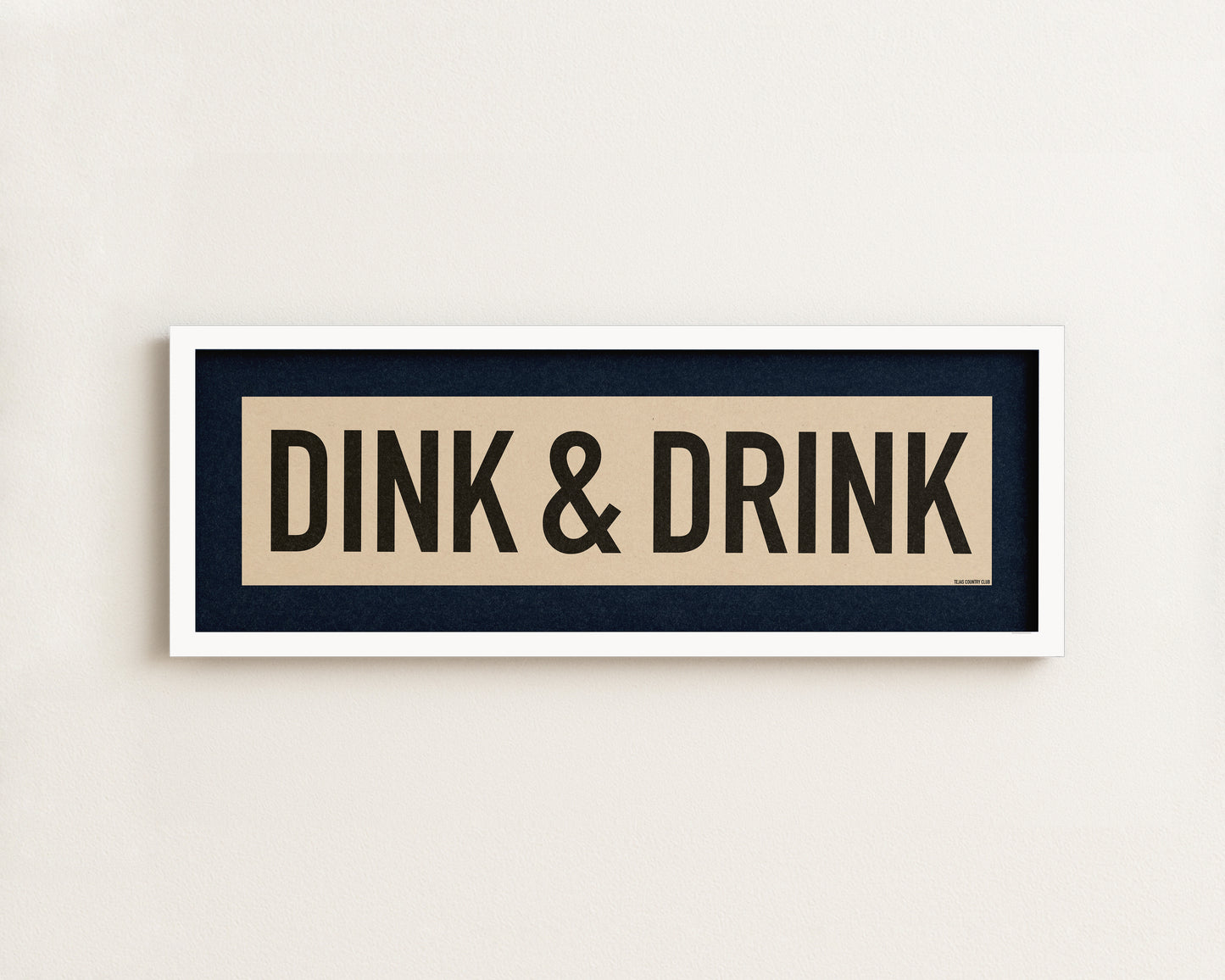 Framed Dink & Drink Pickleball Art Scroll Sign