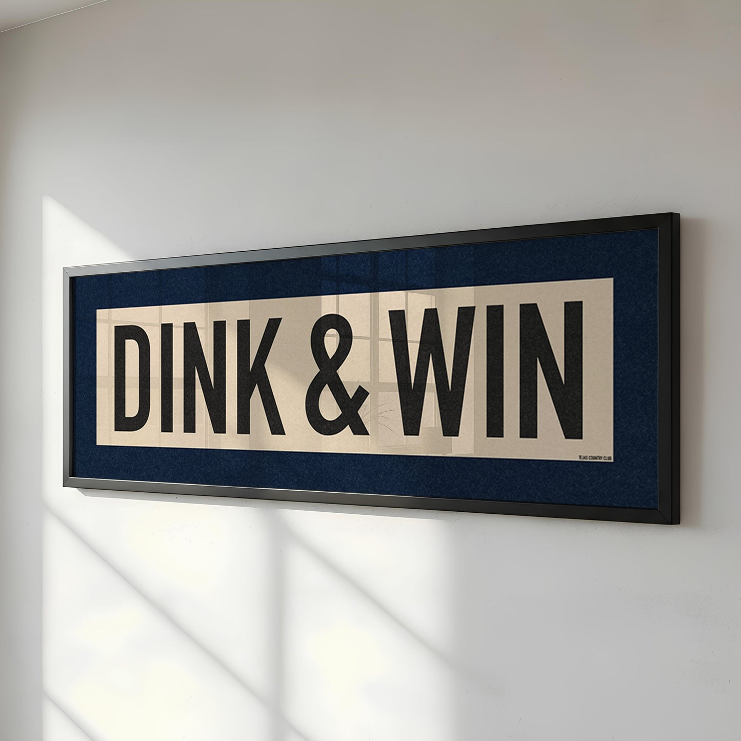 Framed Dink & Win Pickleball Art Scroll Sign