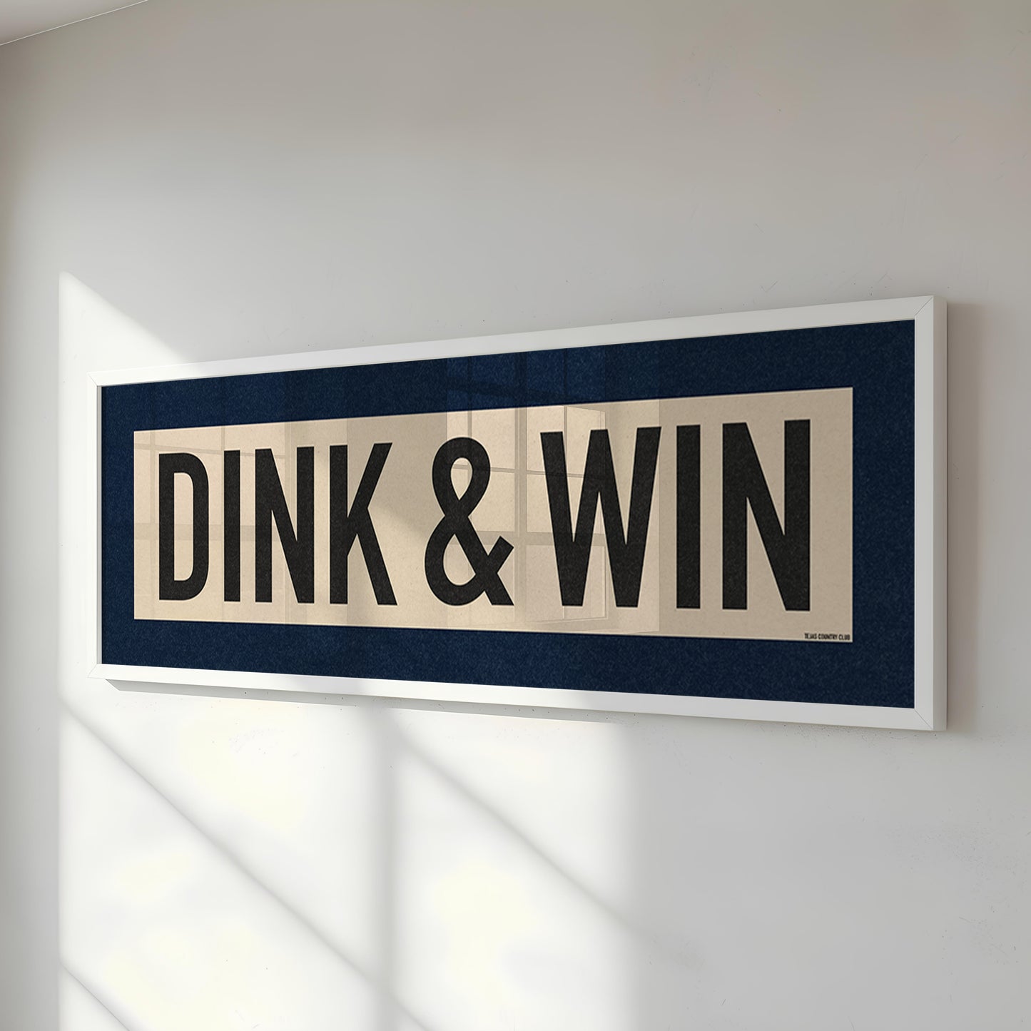 Framed Dink & Win Pickleball Art Scroll Sign