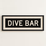 Framed Dive Bar Bus Scroll Sign - Tejas Country Club
