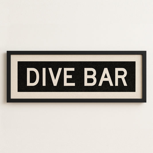 Framed Dive Bar Bus Scroll Sign - Tejas Country Club