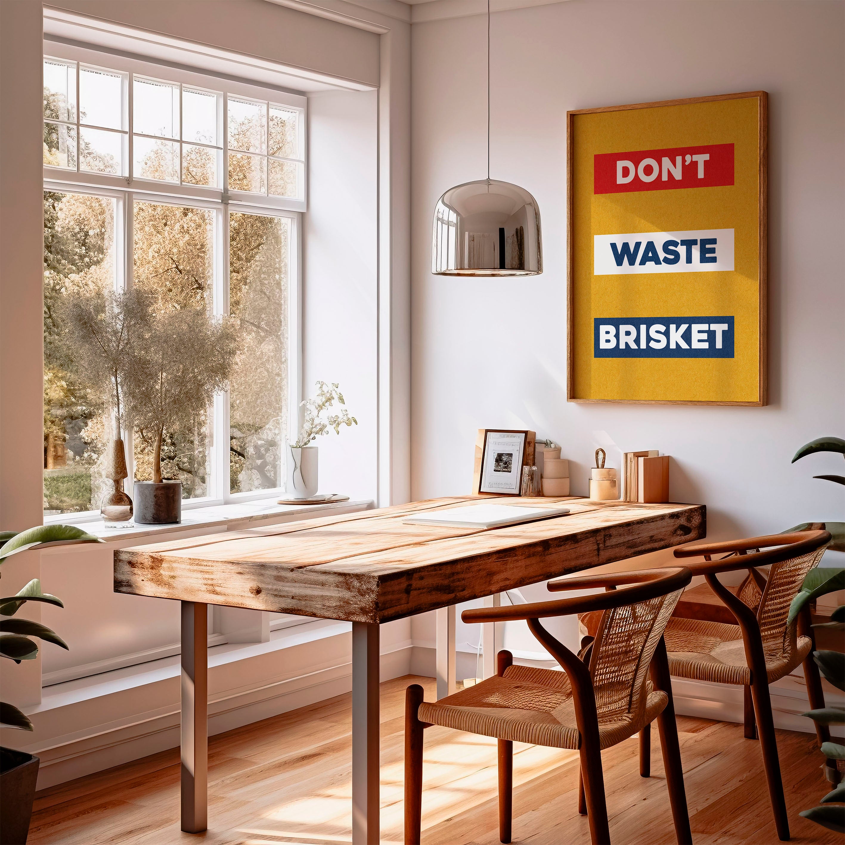 Don't Waste Brisket Art Poster Print - Tejas Country Club