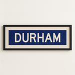 Framed Durham Blue Bus Scroll - Tejas Country Club