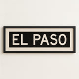 Framed El Paso Bus Scroll Sign - Tejas Country Club