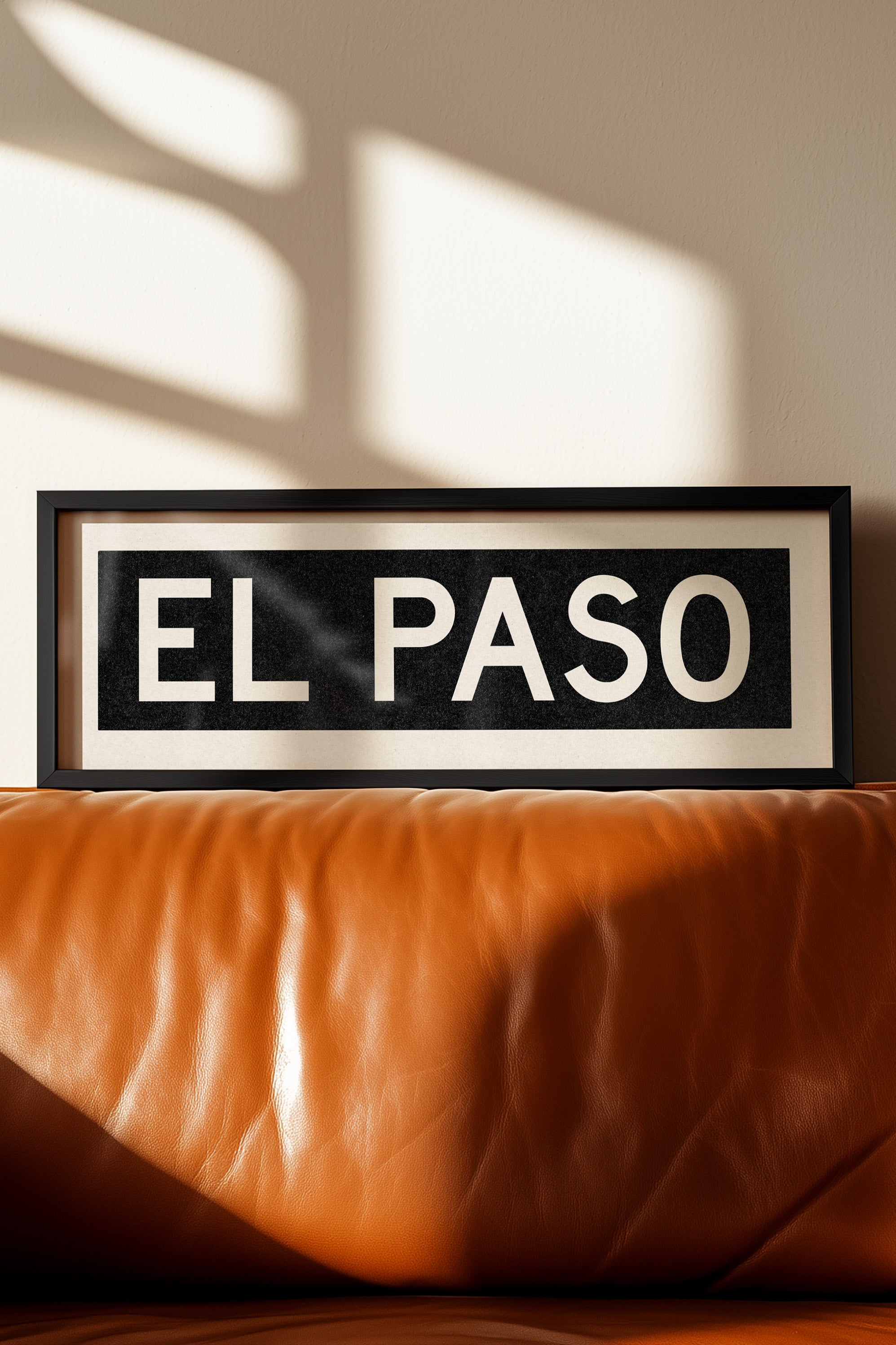 Framed El Paso Bus Scroll Sign - Tejas Country Club