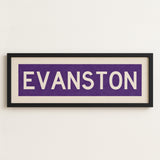 Framed Evanston Purple Bus Scroll - Tejas Country Club