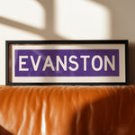 Framed Evanston Purple Bus Scroll - Tejas Country Club