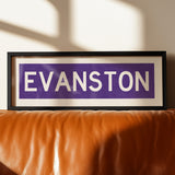 Framed Evanston Purple Bus Scroll - Tejas Country Club