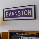 Framed Evanston Purple Bus Scroll - Tejas Country Club