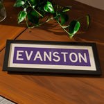 Framed Evanston Purple Bus Scroll - Tejas Country Club