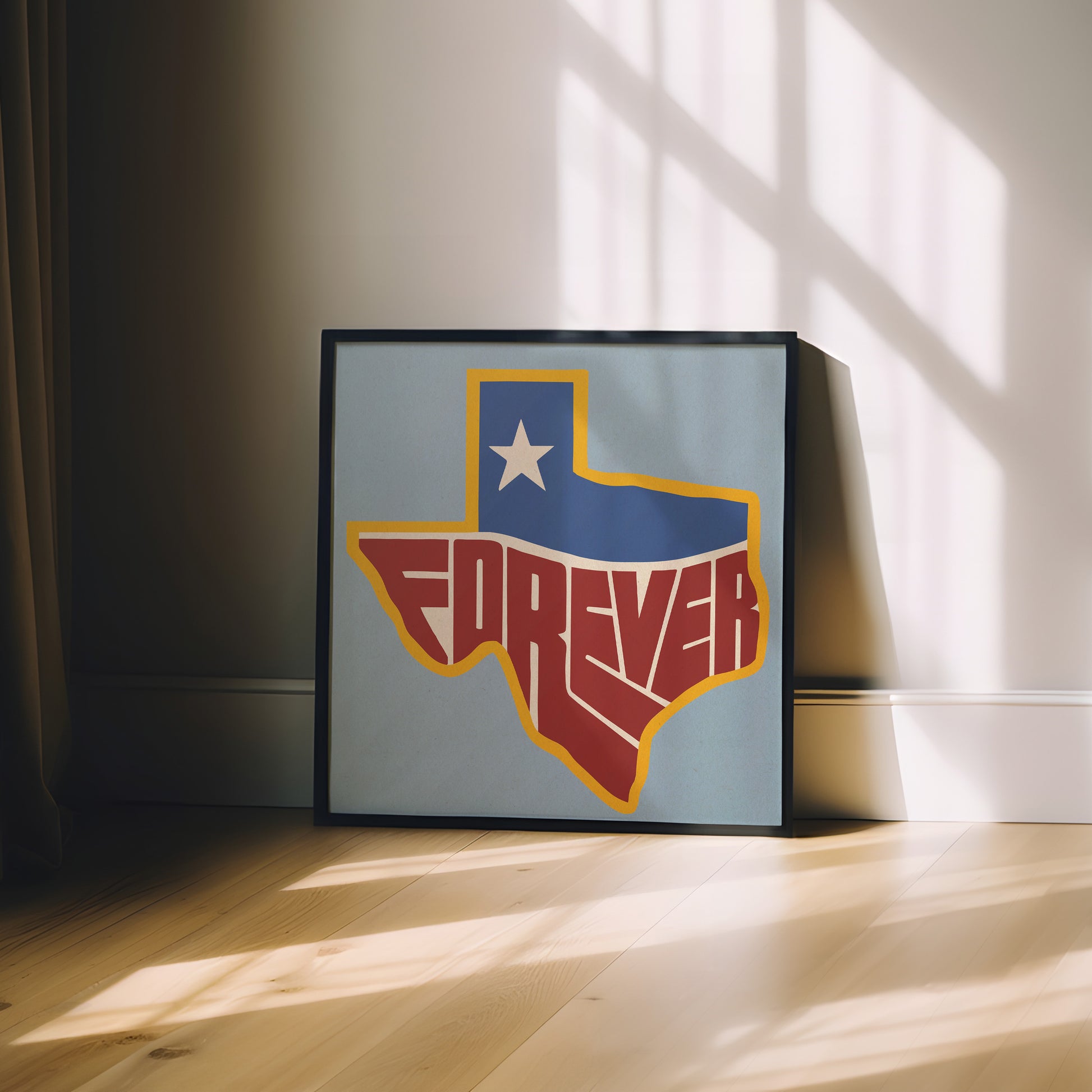 Forever Texas Vintage Style Art Print - Tejas Country Club
