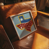 Forever Texas Vintage Style Art Print - Tejas Country Club