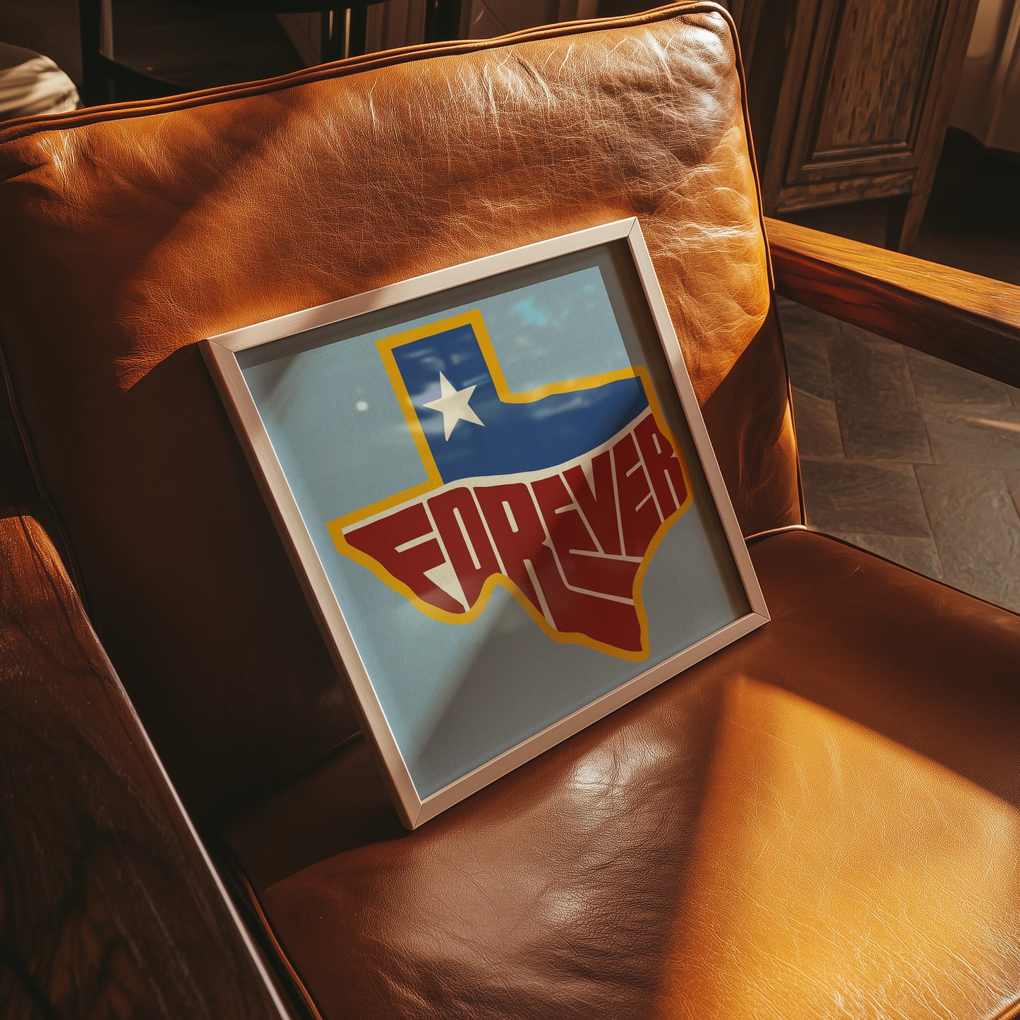 Forever Texas Vintage Style Art Print - Tejas Country Club