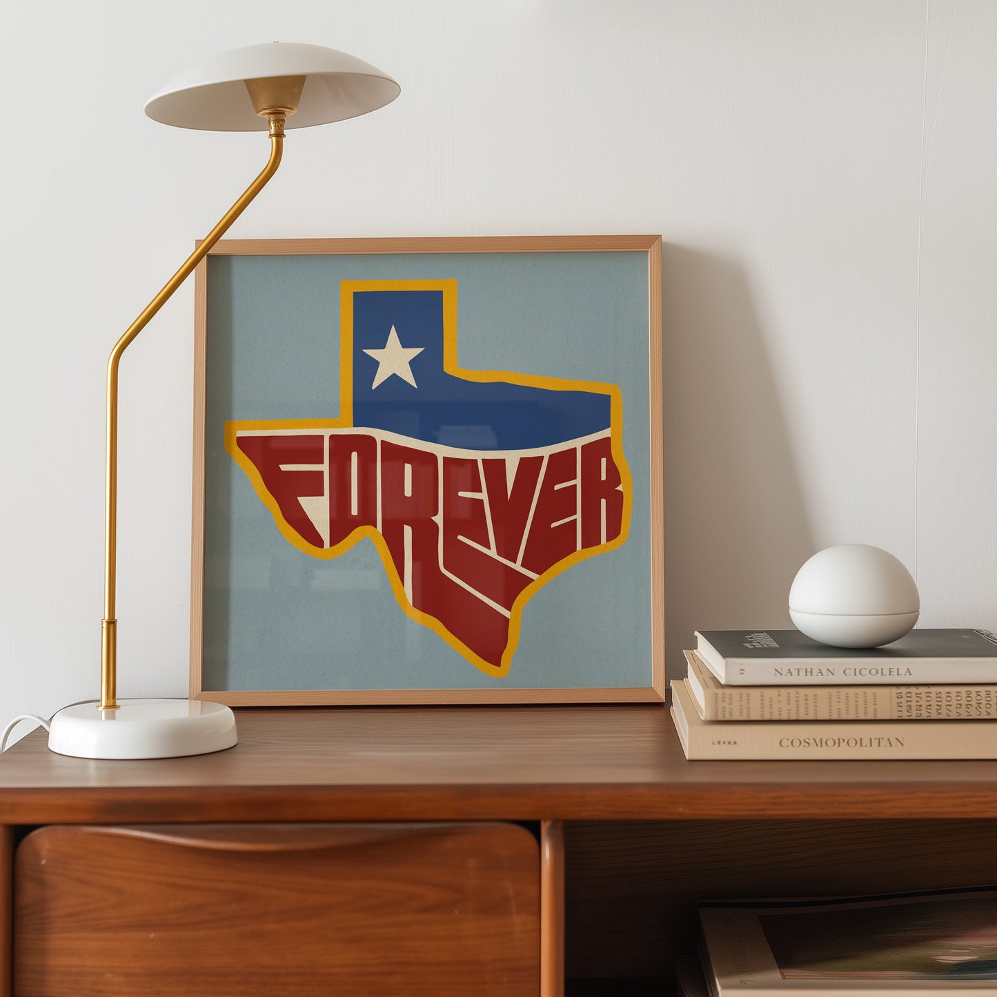 Forever Texas Vintage Style Art Print - Tejas Country Club