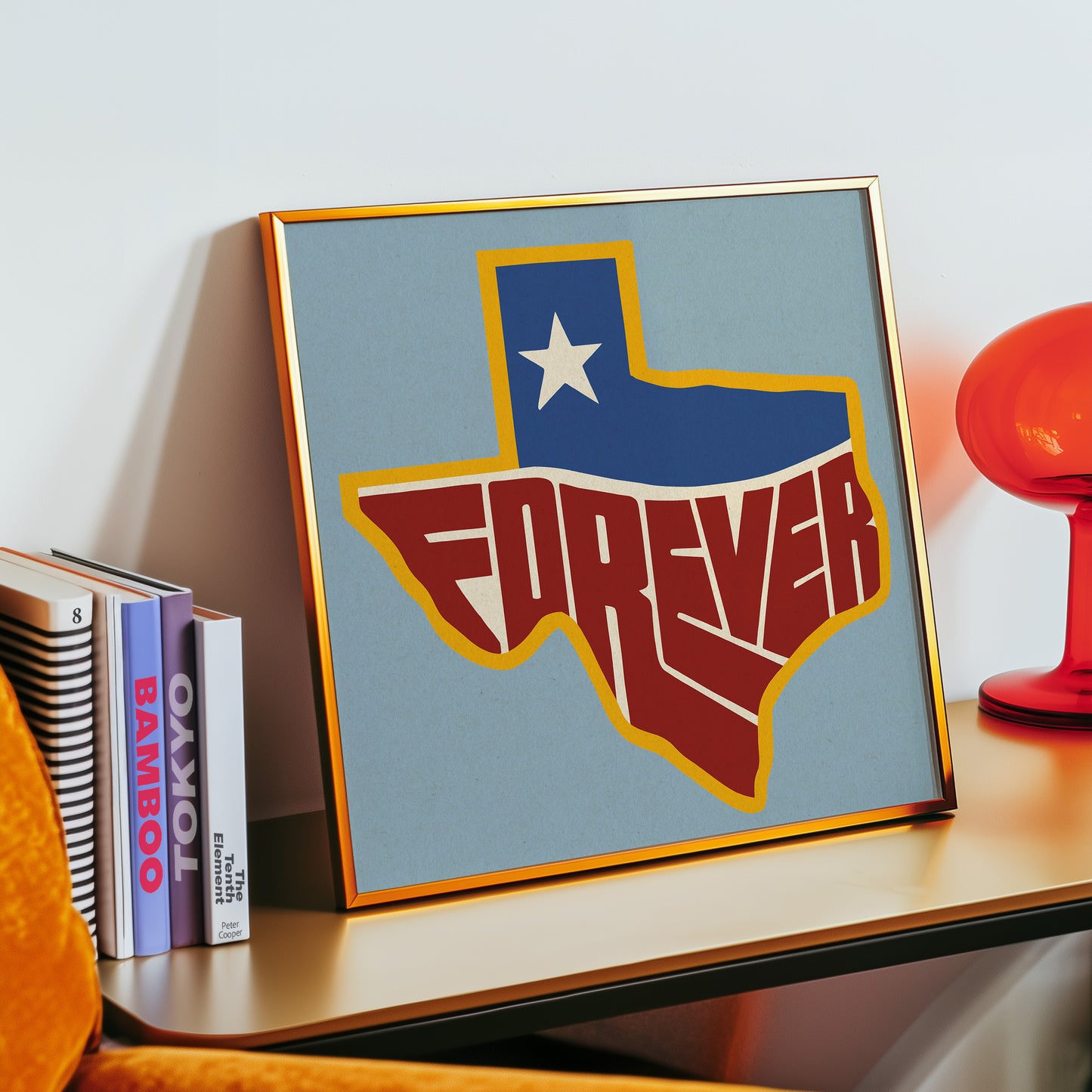 Forever Texas Vintage Style Art Print - Tejas Country Club