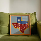 Forever Texas Vintage Style Art Print - Tejas Country Club