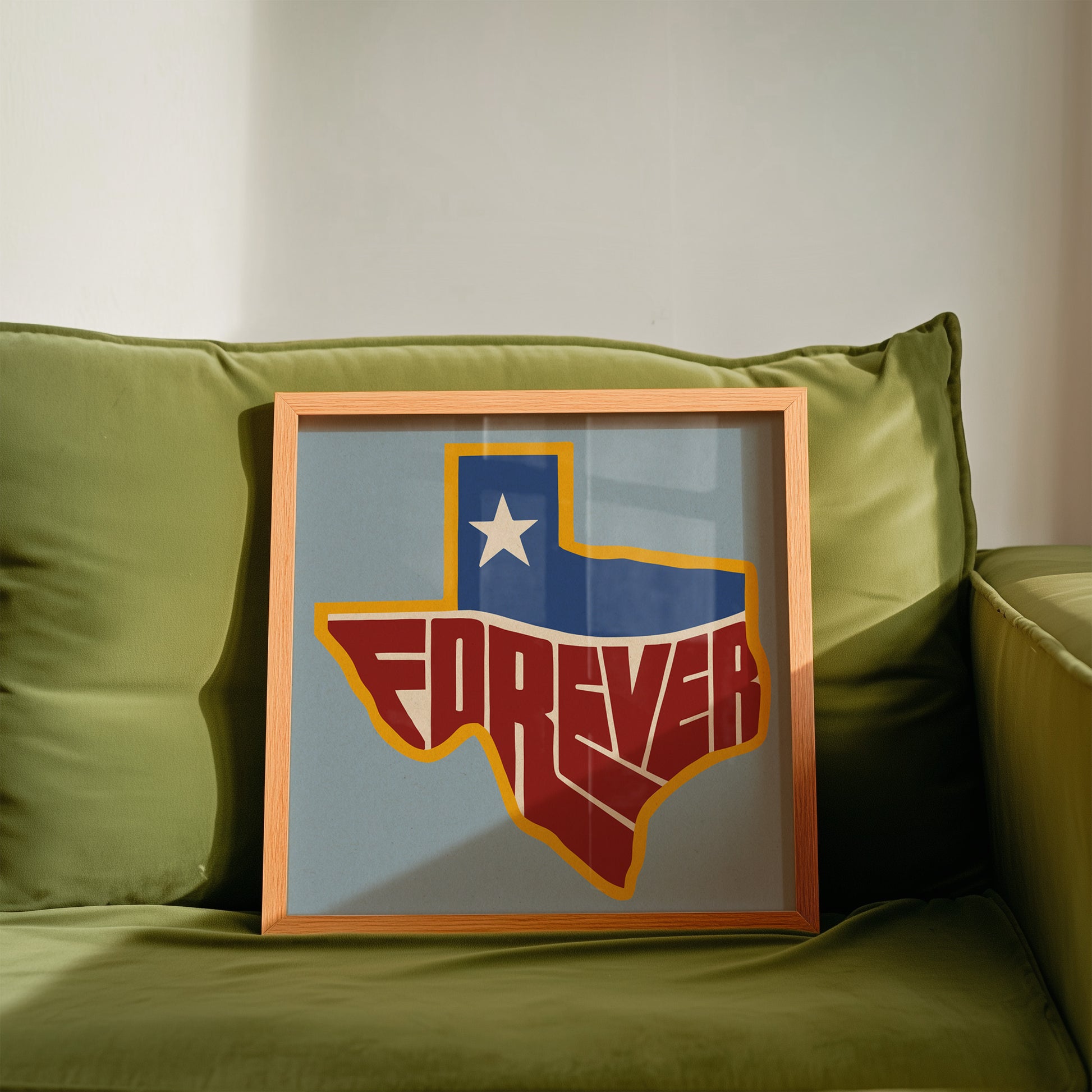 Forever Texas Vintage Style Art Print - Tejas Country Club