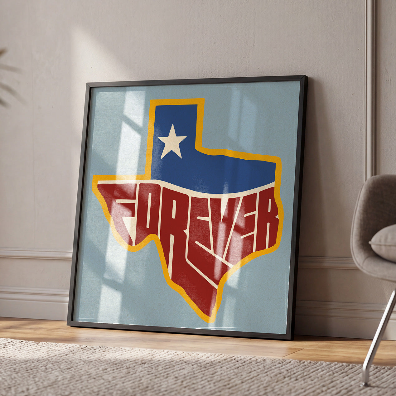 Forever Texas Vintage Style Art Print - Tejas Country Club