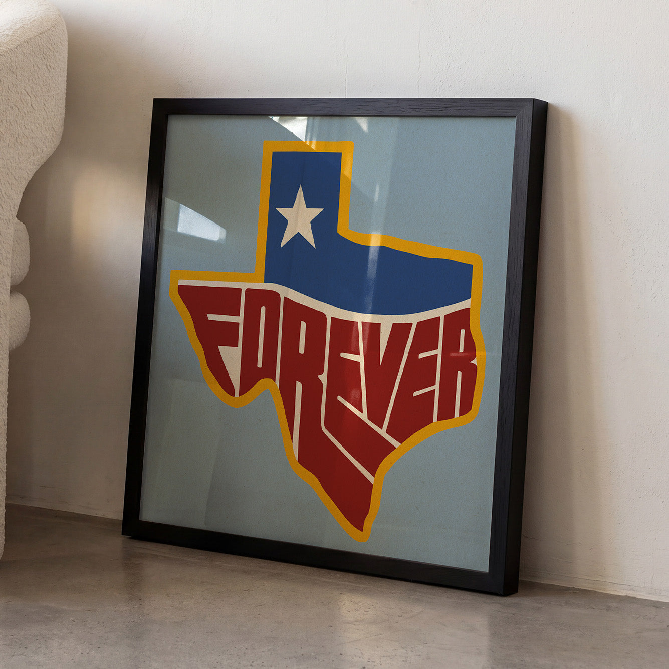 Forever Texas Vintage Style Art Print - Tejas Country Club