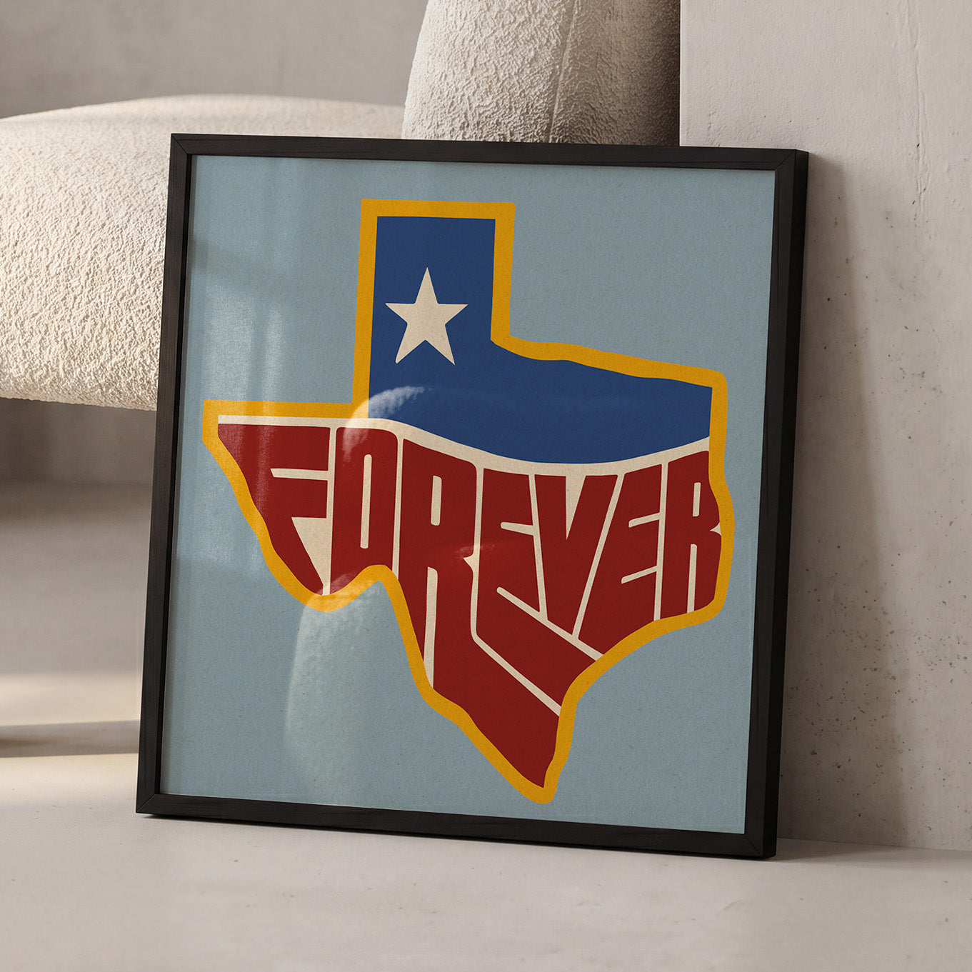 Forever Texas Vintage Style Art Print - Tejas Country Club