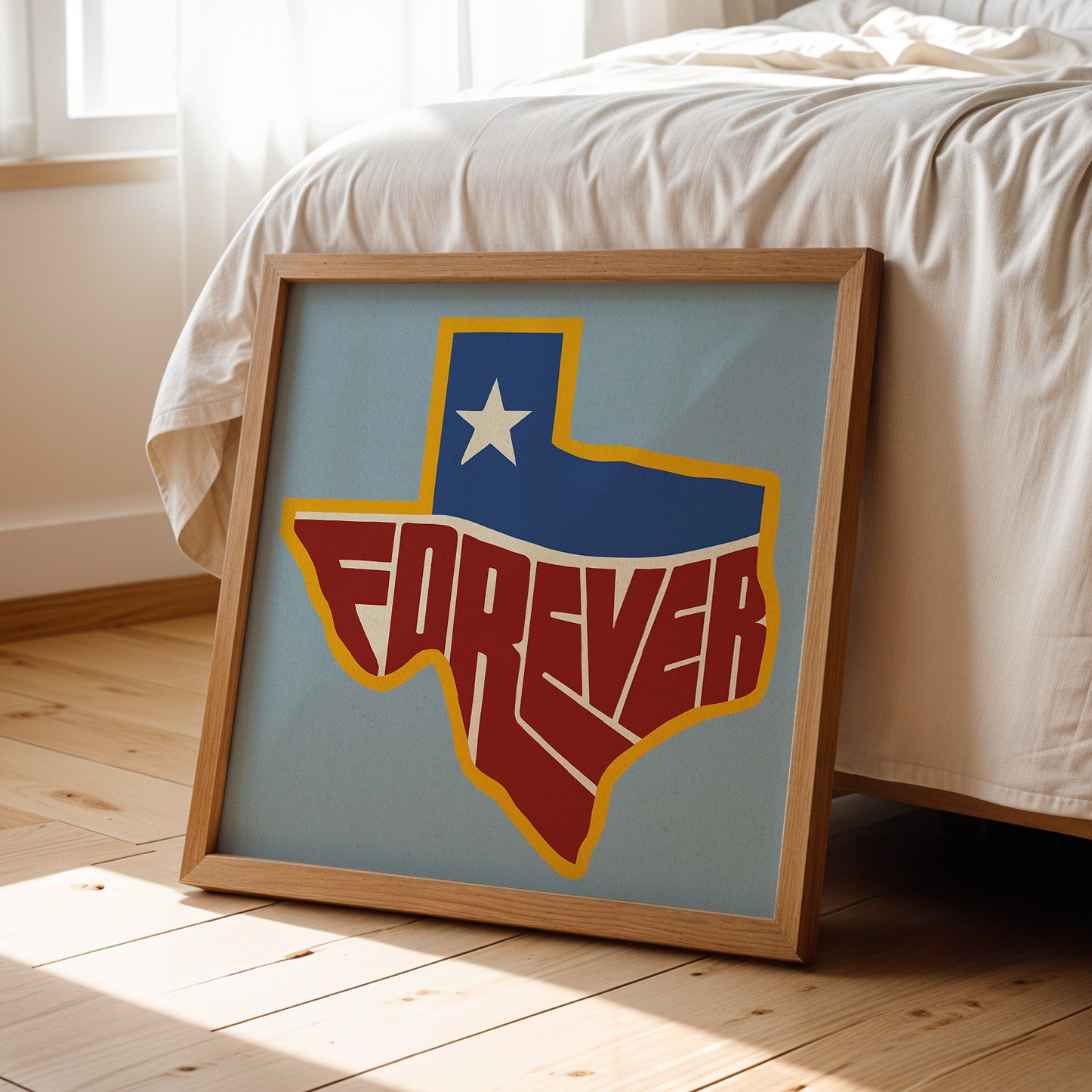 Forever Texas Vintage Style Art Print - Tejas Country Club
