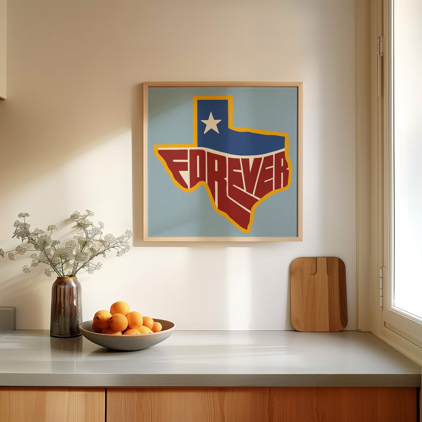 Forever Texas Vintage Style Art Print - Tejas Country Club