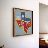 Forever Texas Vintage Style Art Print - Tejas Country Club