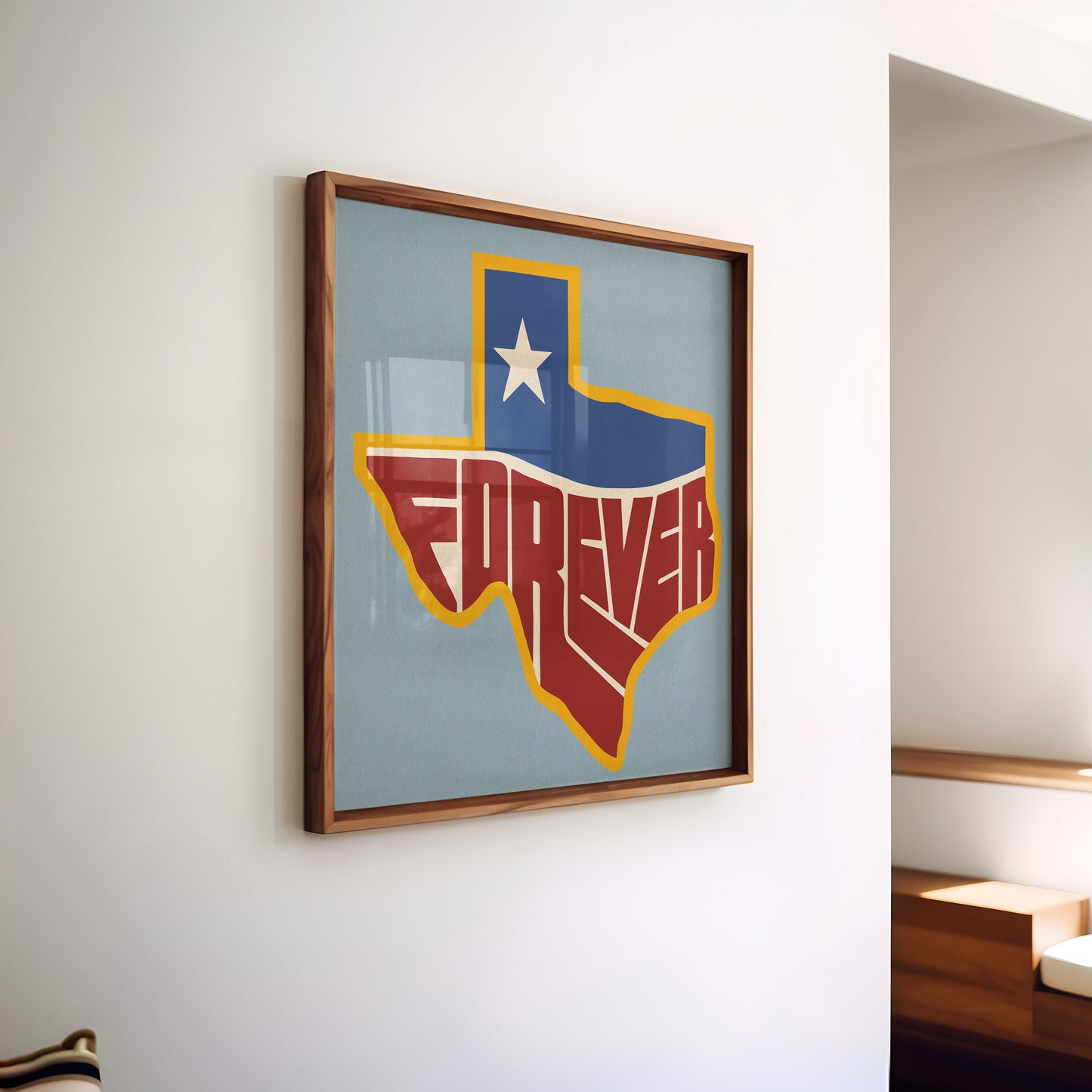 Forever Texas Vintage Style Art Print - Tejas Country Club
