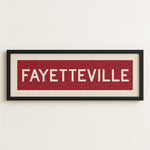 Framed Fayetteville Red Bus Scroll - Tejas Country Club