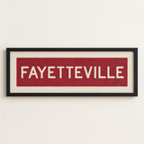 Framed Fayetteville Red Bus Scroll - Tejas Country Club