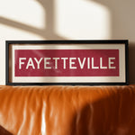 Framed Fayetteville Red Bus Scroll - Tejas Country Club
