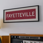 Framed Fayetteville Red Bus Scroll - Tejas Country Club