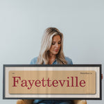 Saturdays in Fayetteville, Arkansas Vintage Flash Card Framed Print - Tejas Country Club