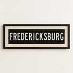 Framed Fredericksburg Bus Scroll Sign - Tejas Country Club