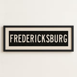 Framed Fredericksburg Bus Scroll Sign - Tejas Country Club