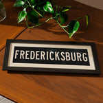 Framed Fredericksburg Bus Scroll Sign - Tejas Country Club