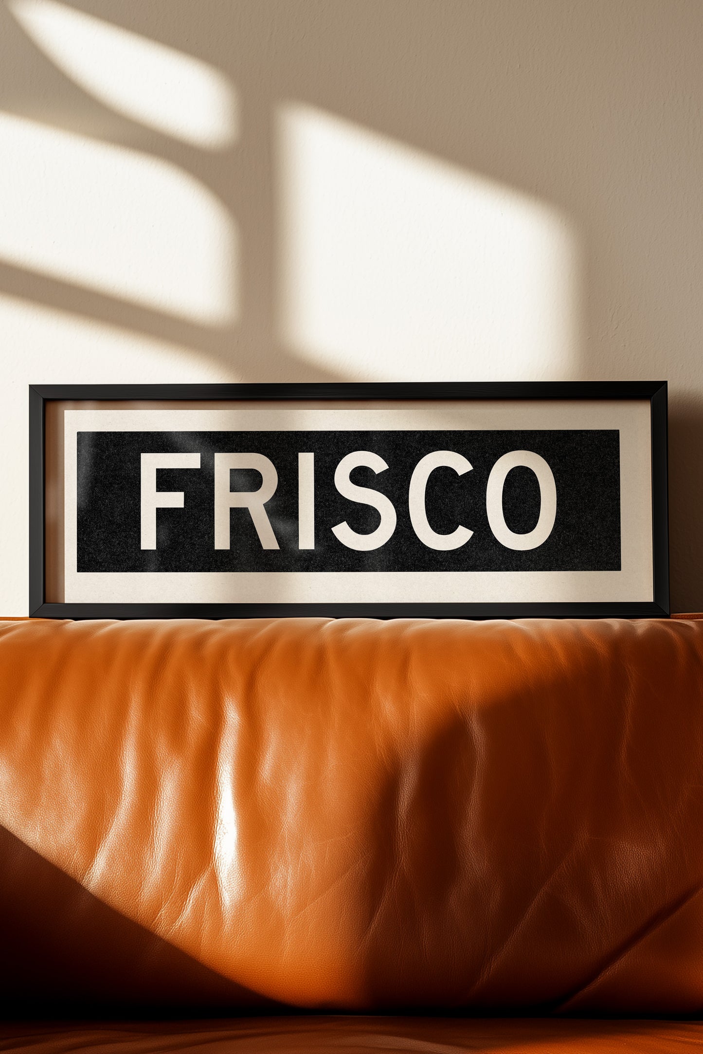 Framed Frisco Bus Scroll Sign