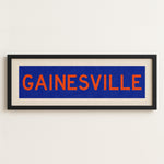 Framed Gainesville Blue Bus Scroll - Tejas Country Club